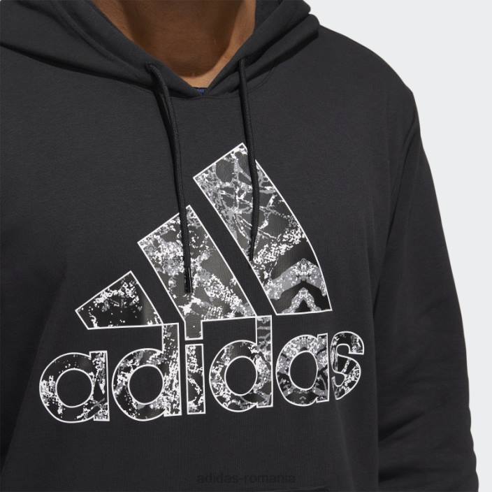 Adidas hanorac baschet legendele negre bărbați alb negru 2JBN20759