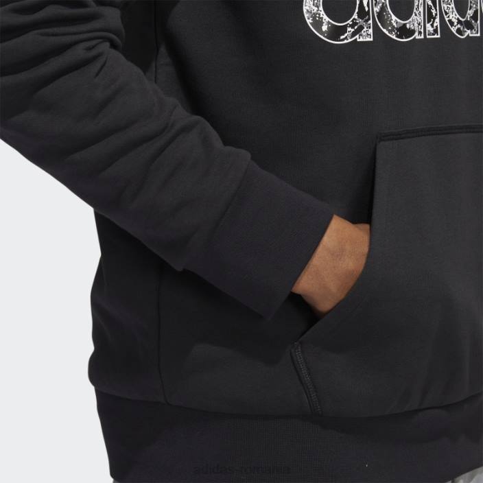 Adidas hanorac baschet legendele negre bărbați alb negru 2JBN20759