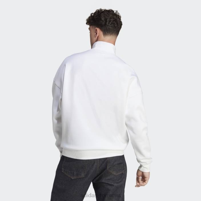 Adidas hanorac colorblock cu fermoar sfert negru bărbați alb negru 2JBN20879