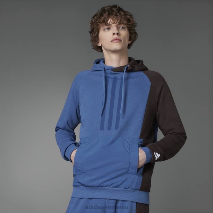 Adidas hanorac colorblock french terry oțel adidas bărbați oţel 2JBN20970