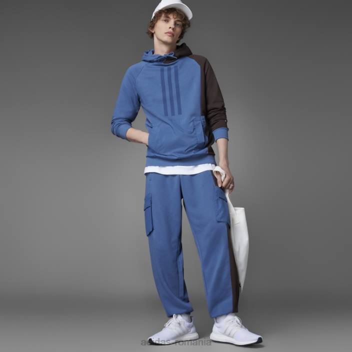 Adidas hanorac colorblock french terry oțel adidas bărbați oţel 2JBN20970