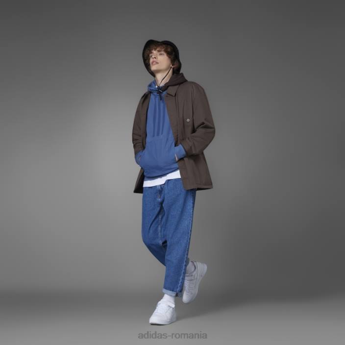 Adidas hanorac colorblock french terry oțel adidas bărbați oţel 2JBN20970