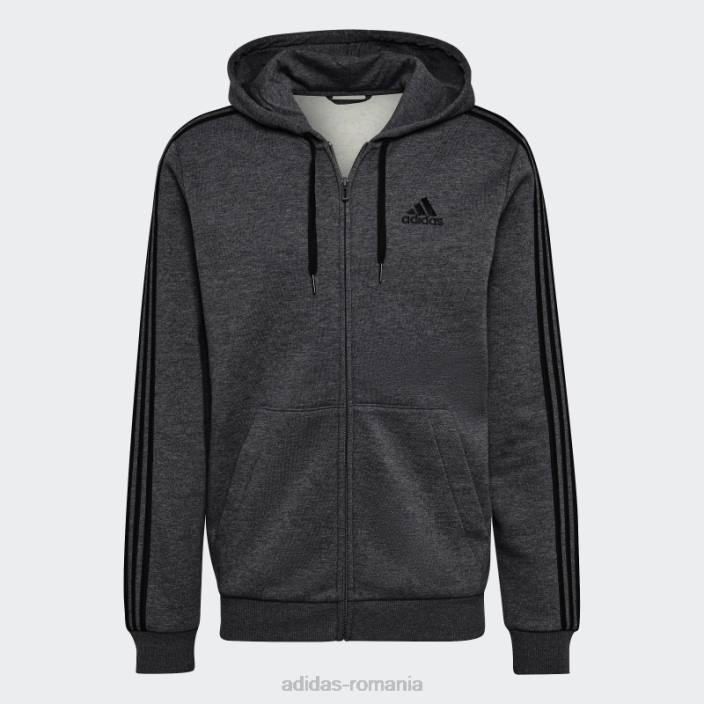 Adidas hanorac cu fermoar complet gri închis, din lână, cu fermoar complet bărbați erica gri închis 2JBN20747