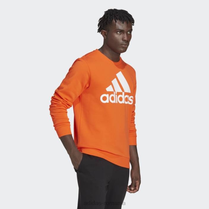 Adidas hanorac cu logo mare essentials portocaliu bărbați portocaliu/alb 2JBN20924