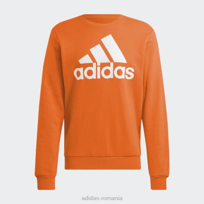 Adidas hanorac cu logo mare essentials portocaliu bărbați portocaliu/alb 2JBN20924