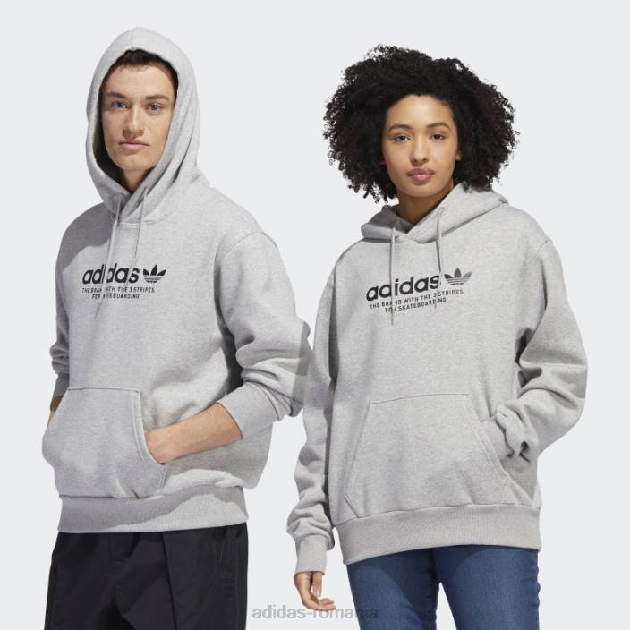 Adidas hanorac cu logo skateboarding 4.0 (gen neutru) gri mediu bărbați gri mediu/negru 2JBN20755