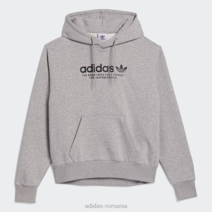 Adidas hanorac cu logo skateboarding 4.0 (gen neutru) gri mediu bărbați gri mediu/negru 2JBN20755