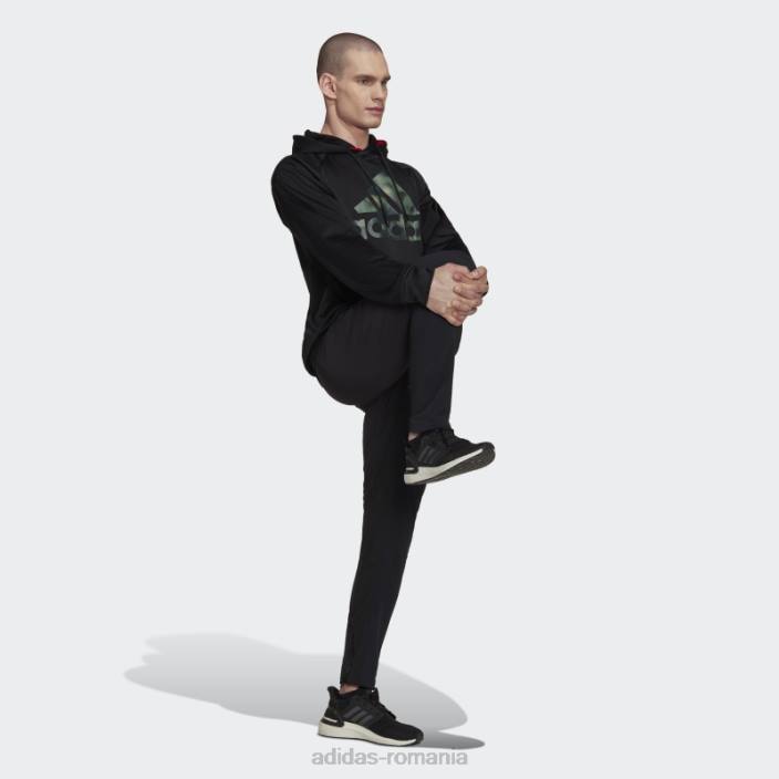 Adidas hanorac cu logo-ul camo aeroready game and go negru adidas bărbați negru 2JBN20778