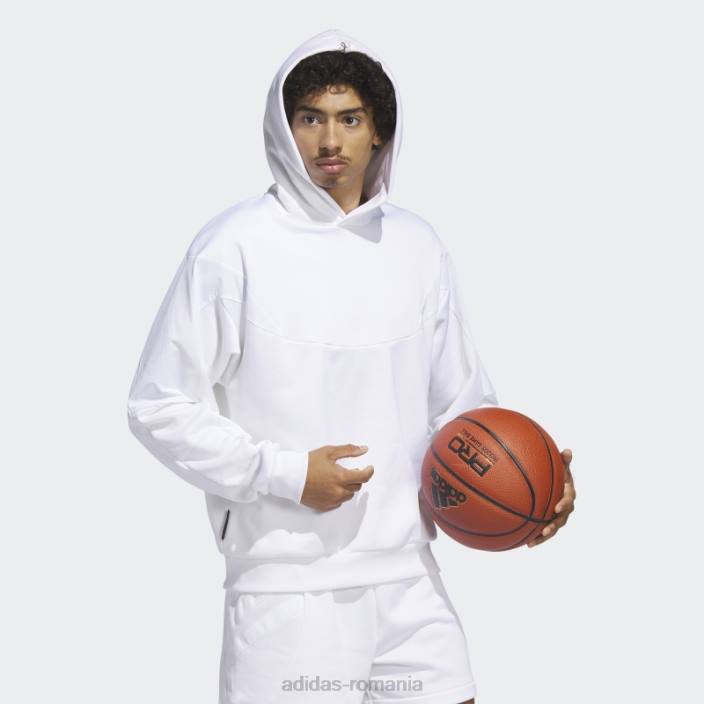Adidas hanorac de călătorie harden alb bărbați alb 2JBN20923