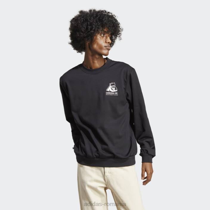 Adidas hanorac de iarnă aventură cu gât negru bărbați negru 2JBN20758