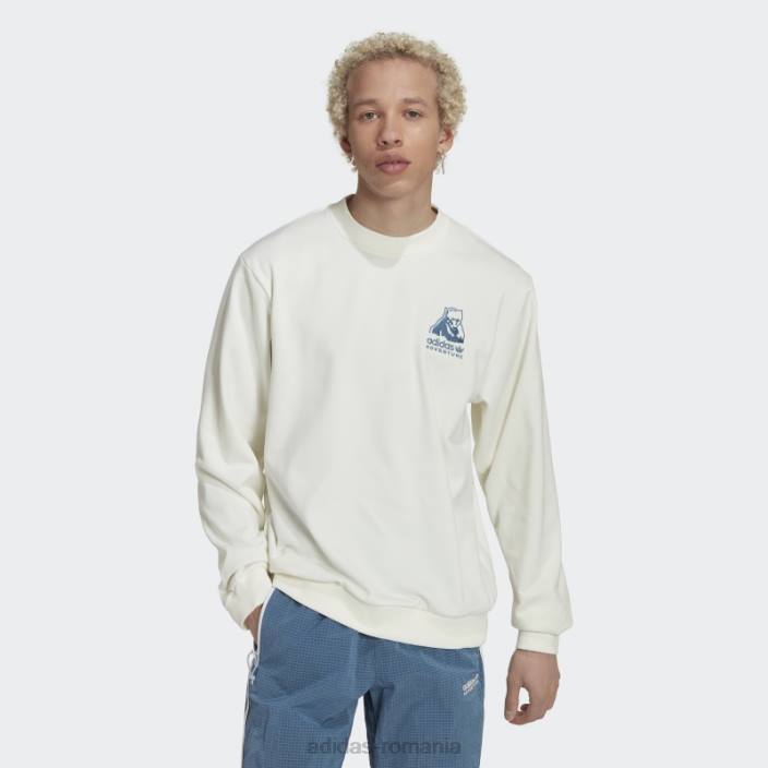 Adidas hanorac de iarnă cu gât roșu alb fierbinte bărbați alb 2JBN20773