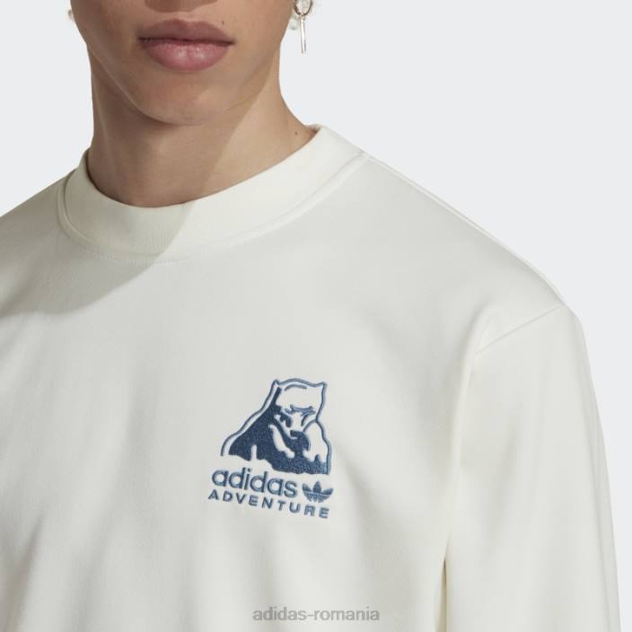 Adidas hanorac de iarnă cu gât roșu alb fierbinte bărbați alb 2JBN20773