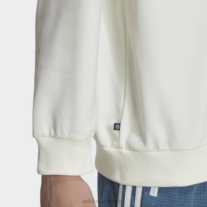 Adidas hanorac de iarnă cu gât roșu alb fierbinte bărbați alb 2JBN20773