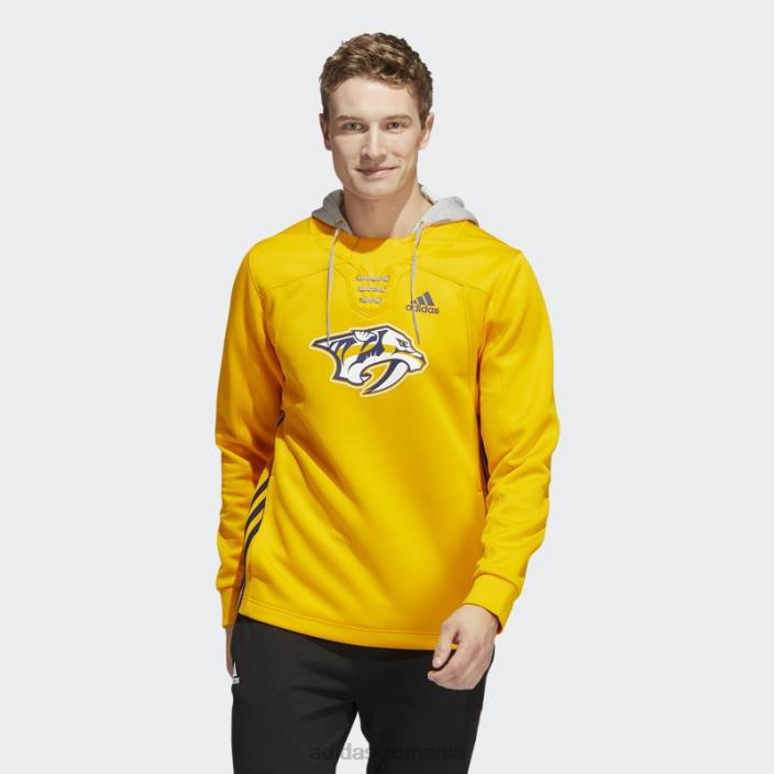Adidas hanorac din dantelă colegiu gold predators skate bărbați colegiu de aur/marine/nhl-npr-51q 2JBN20920