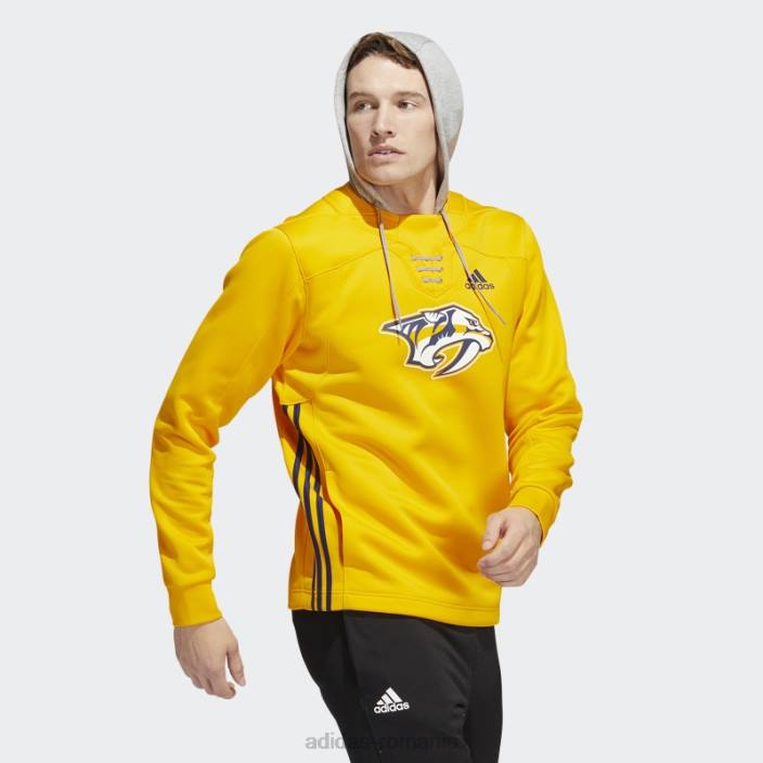 Adidas hanorac din dantelă colegiu gold predators skate bărbați colegiu de aur/marine/nhl-npr-51q 2JBN20920