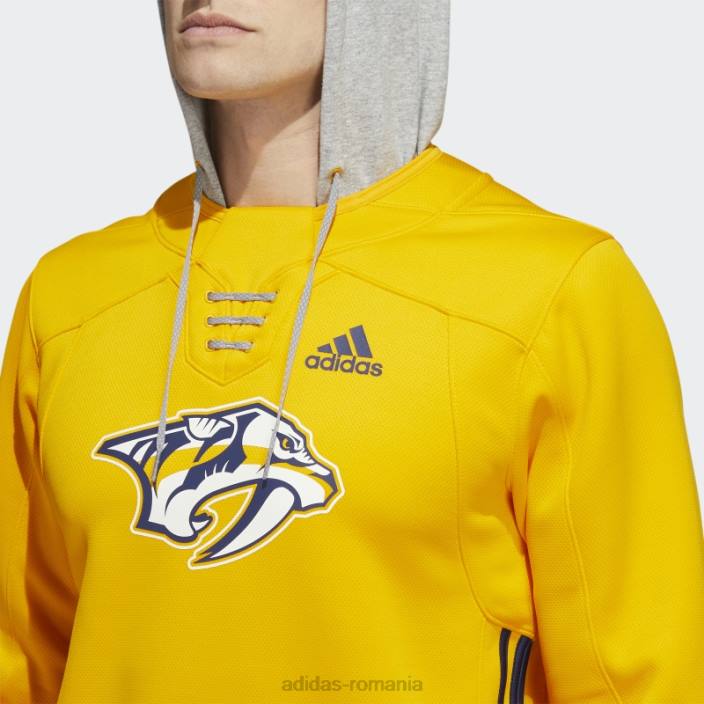 Adidas hanorac din dantelă colegiu gold predators skate bărbați colegiu de aur/marine/nhl-npr-51q 2JBN20920