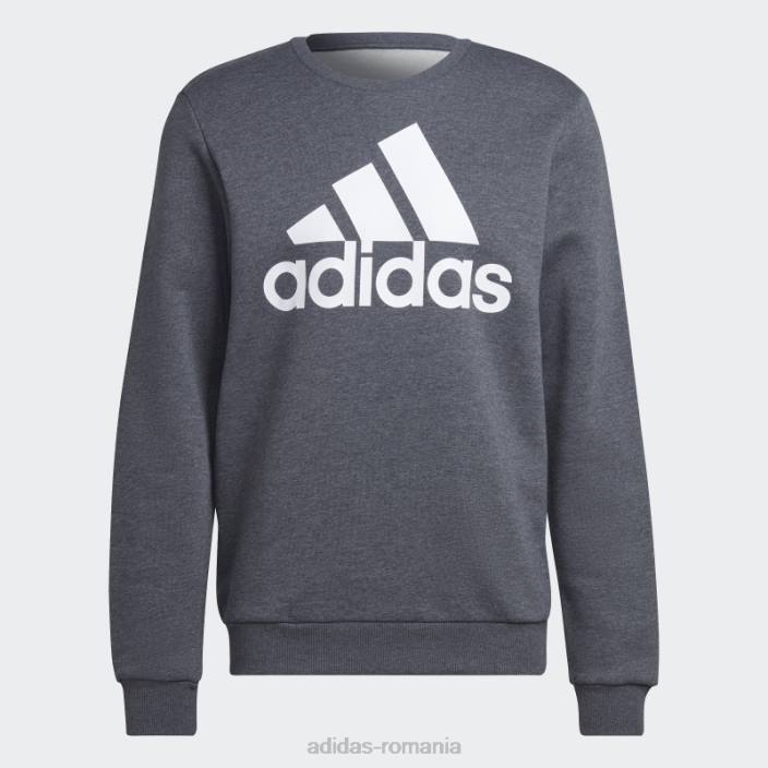 Adidas hanorac essentials cu logo mare, gri închis, negru bărbați gri închis alb/cai 2JBN20761
