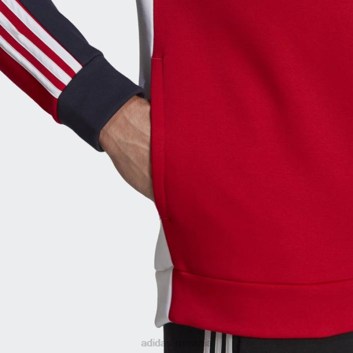 Adidas hanorac ink essentials colorblock fleece adidas bărbați cerneală/alb/stacojiu 2JBN20745
