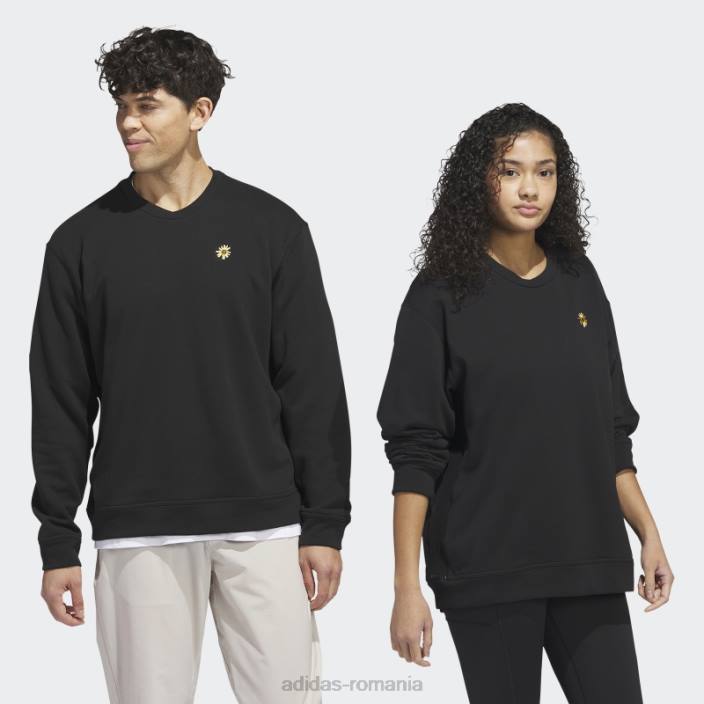 Adidas hanorac negru adicross burning cart society cu gâtul opus bărbați negru 2JBN20884