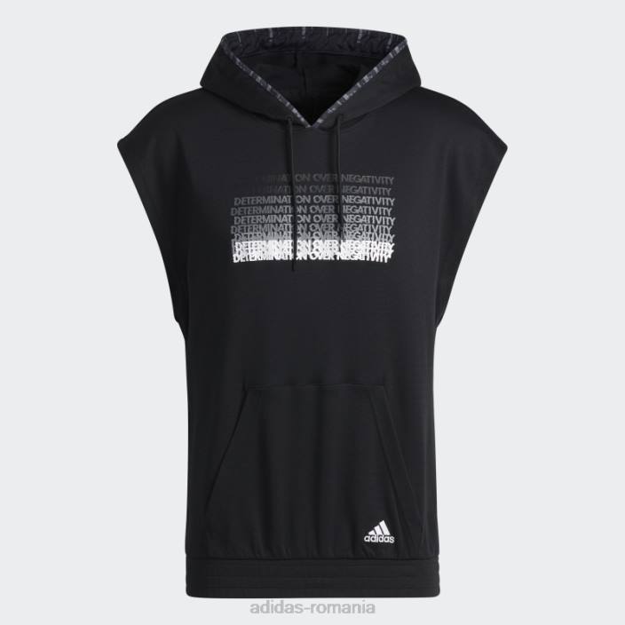 Adidas hanorac negru adidas cu mânecă scurtă donovan mitchell bărbați negru 2JBN20973