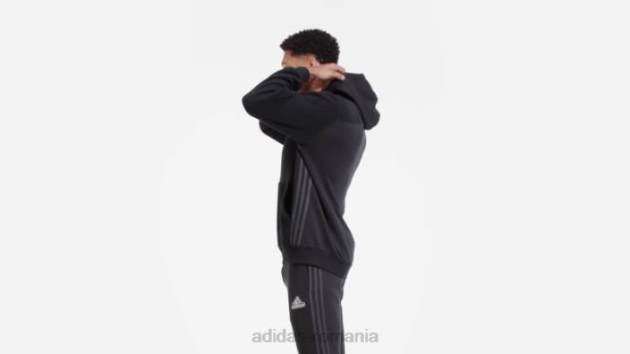 Adidas hanorac negru cu glugă de vacanță essentials bărbați negru/carbon 2JBN20746
