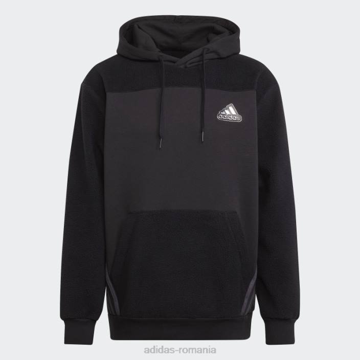 Adidas hanorac negru cu glugă de vacanță essentials bărbați negru/carbon 2JBN20746