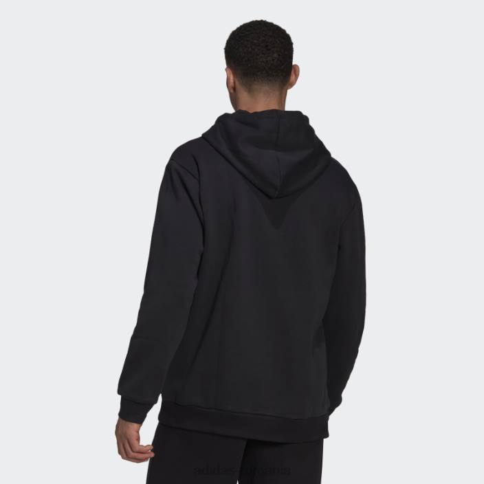 Adidas hanorac negru din fleece cu logo gigant essentials bărbați alb negru 2JBN20767