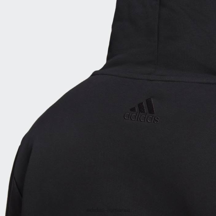 Adidas hanorac negru din fleece cu logo gigant essentials bărbați alb negru 2JBN20767