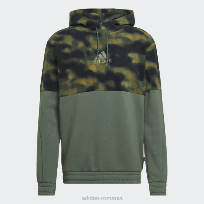 Adidas hanorac orbit verde polar fleece nature bărbați orbita verde/oxid verde 2JBN20753