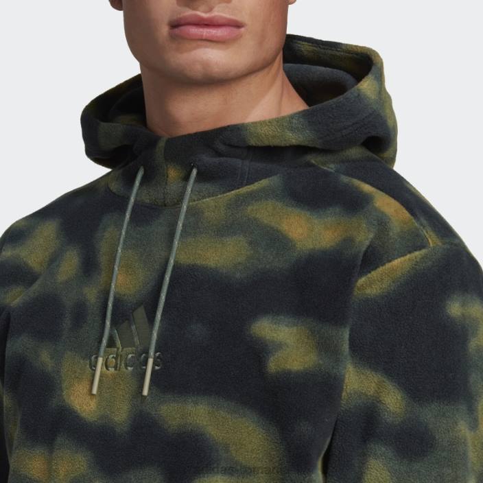 Adidas hanorac orbit verde polar fleece nature bărbați orbita verde/oxid verde 2JBN20753