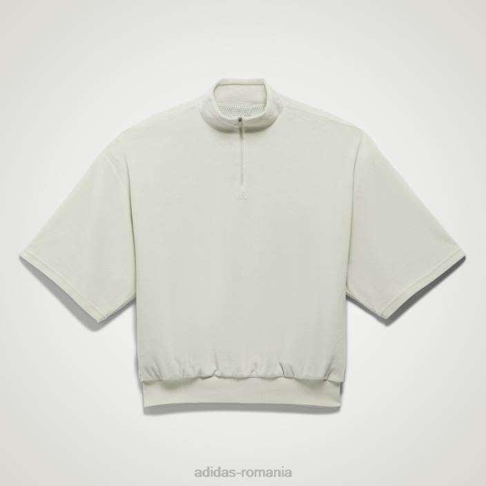 Adidas hanorac verde baschet velur 1/2 fermoar fierbinte bărbați verde 2JBN20883