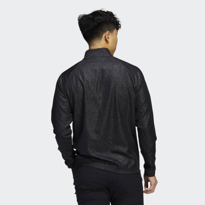 Adidas pulover negru cu fermoar sfert gravat bărbați negru 2JBN20744