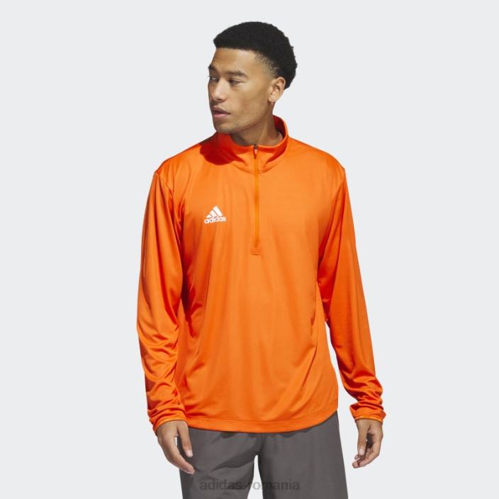 Adidas sub lumini mânecă lungă 1/4 fermoar tricot top portocaliu bărbați portocaliu/alb 2JBN20918