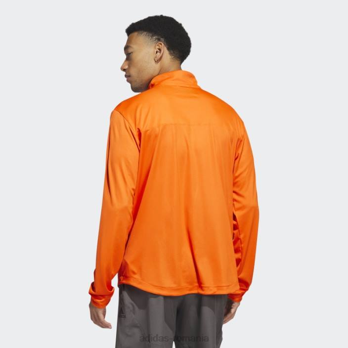 Adidas sub lumini mânecă lungă 1/4 fermoar tricot top portocaliu bărbați portocaliu/alb 2JBN20918