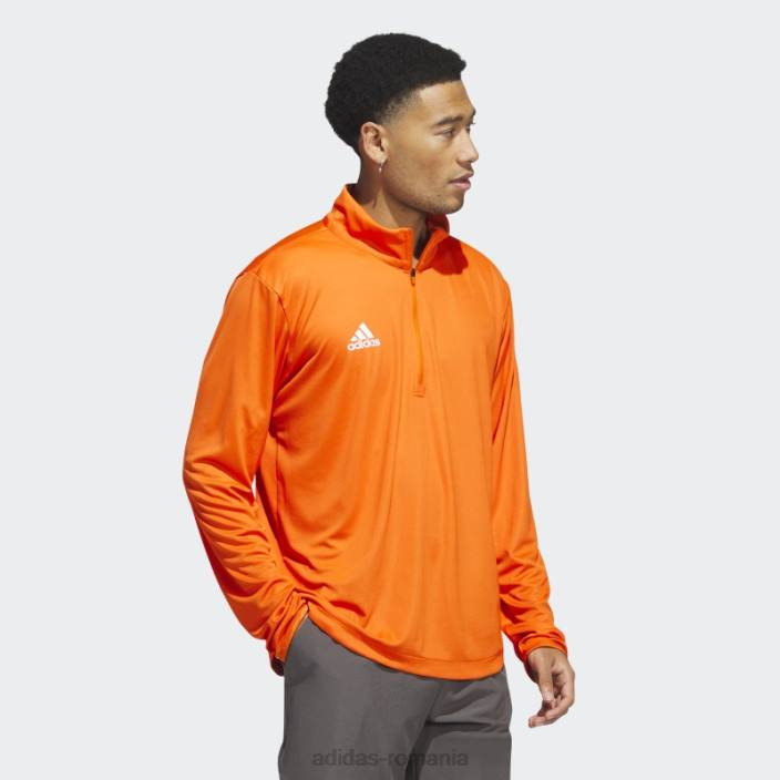 Adidas sub lumini mânecă lungă 1/4 fermoar tricot top portocaliu bărbați portocaliu/alb 2JBN20918