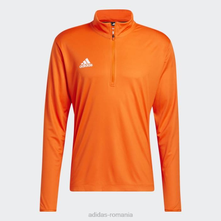 Adidas sub lumini mânecă lungă 1/4 fermoar tricot top portocaliu bărbați portocaliu/alb 2JBN20918