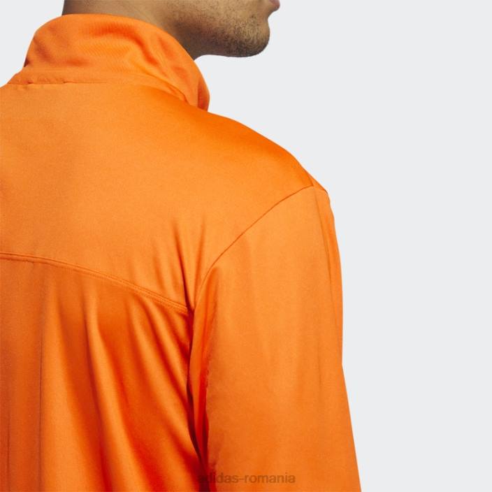 Adidas sub lumini mânecă lungă 1/4 fermoar tricot top portocaliu bărbați portocaliu/alb 2JBN20918