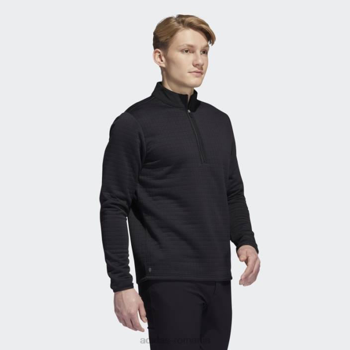 Adidas Pulover negru cu fermoar 1/4 hidrofug bărbați negru 2JBN21434