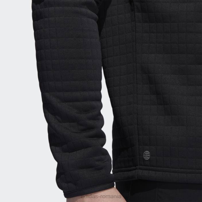 Adidas Pulover negru cu fermoar 1/4 hidrofug bărbați negru 2JBN21434
