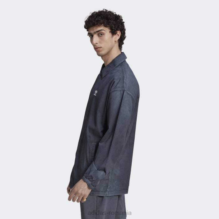 Adidas cămașă de antrenor negru essentials+ colorant adidas bărbați alb negru 2JBN21339