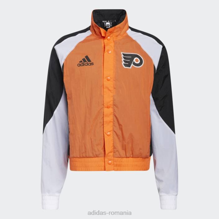 Adidas flyers revers retro jachetă varsity portocaliu bărbați varsity portocaliu/negru/multi 2JBN20366