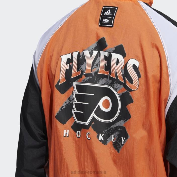 Adidas flyers revers retro jachetă varsity portocaliu bărbați varsity portocaliu/negru/multi 2JBN20366