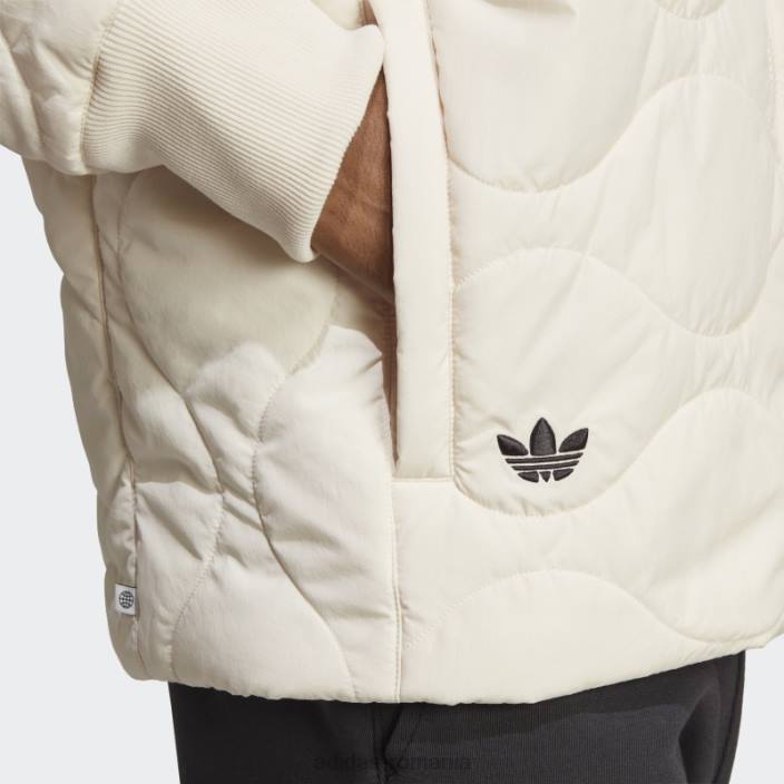 Adidas geacă albă adicolor neuclassics bărbați alb negru 2JBN21401