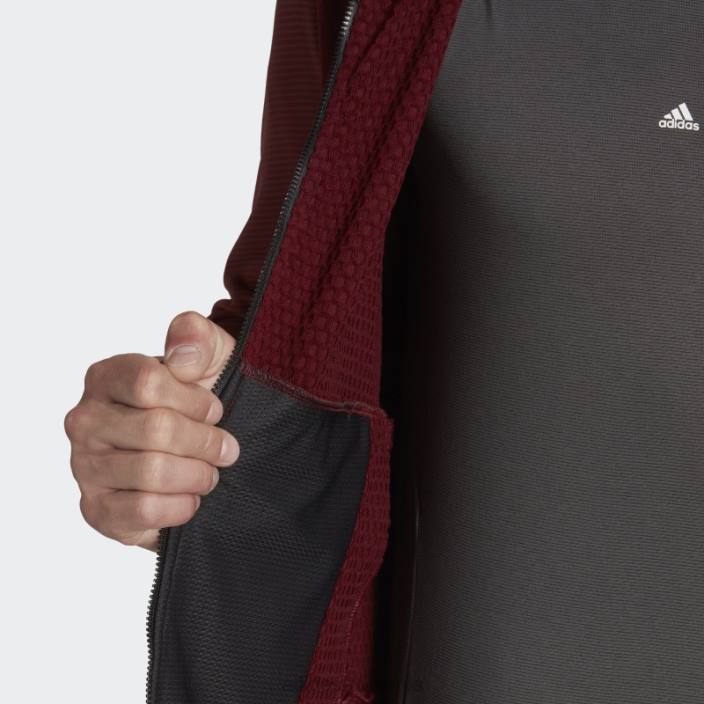 Adidas geacă de drumeție fleece cu glugă terrex tech fleece roșie bărbați roșu 2JBN21427
