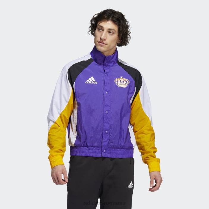Adidas geacă retro reverse violet închis bărbați violet închis/alb/multi 2JBN20294