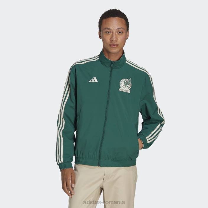 Adidas geacă verde cu imnul mexicului bărbați verde/alb 2JBN21430