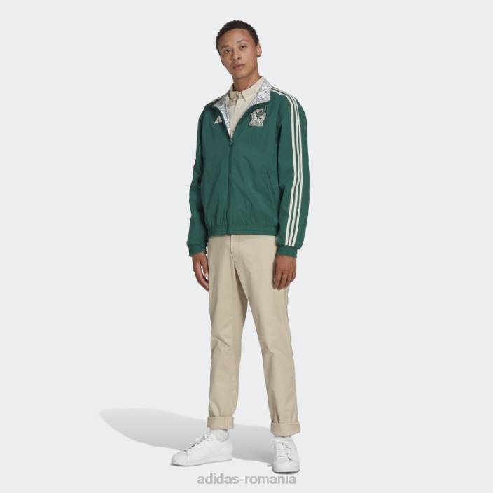 Adidas geacă verde cu imnul mexicului bărbați verde/alb 2JBN21430