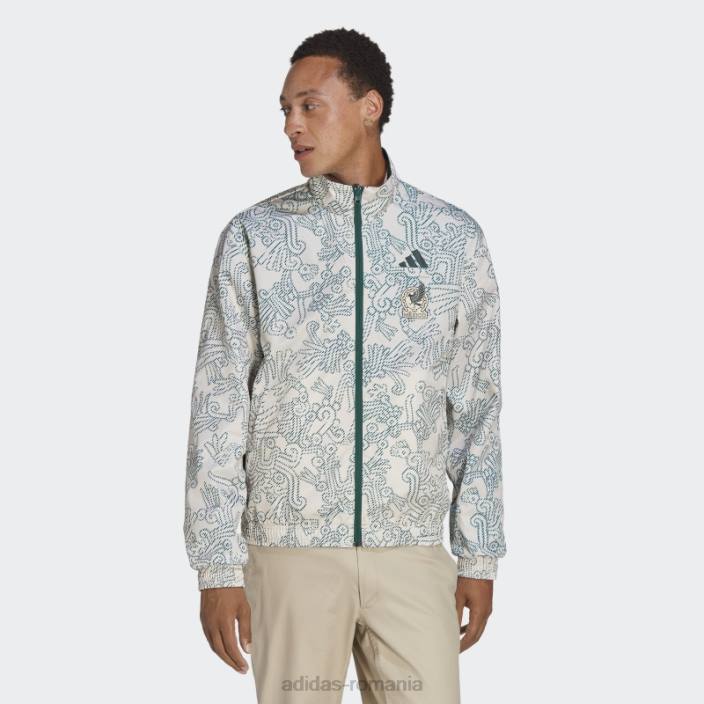 Adidas geacă verde cu imnul mexicului bărbați verde/alb 2JBN21430