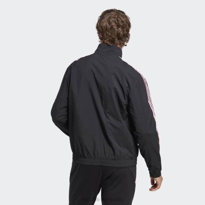 Adidas geaca neagra inter miami cf anthem bărbați negru/roz adevărat 2JBN21407