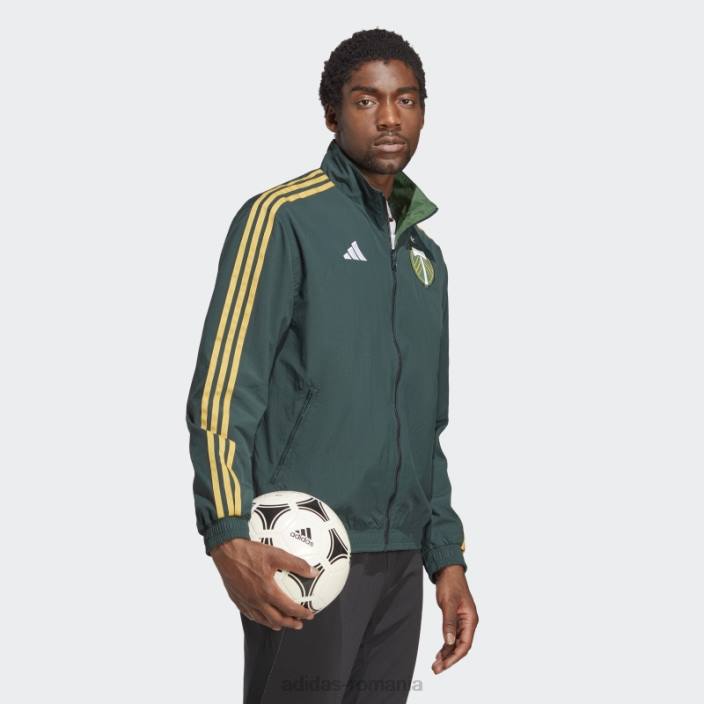 Adidas geaca verde Portland Timbers Anthem bărbați verde/ponderosa 2JBN21412